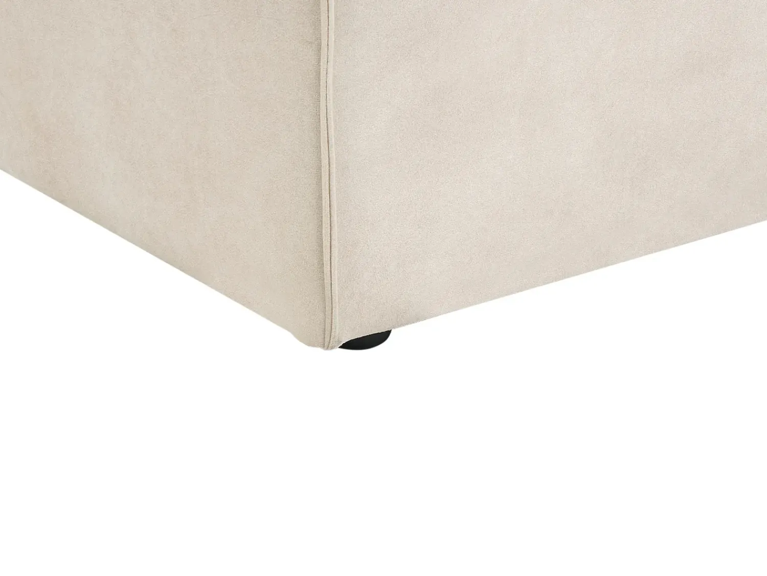 Sale Beliani Divano modulare 3 posti HELLNAR Velluto chiaro con ottomana Beige
