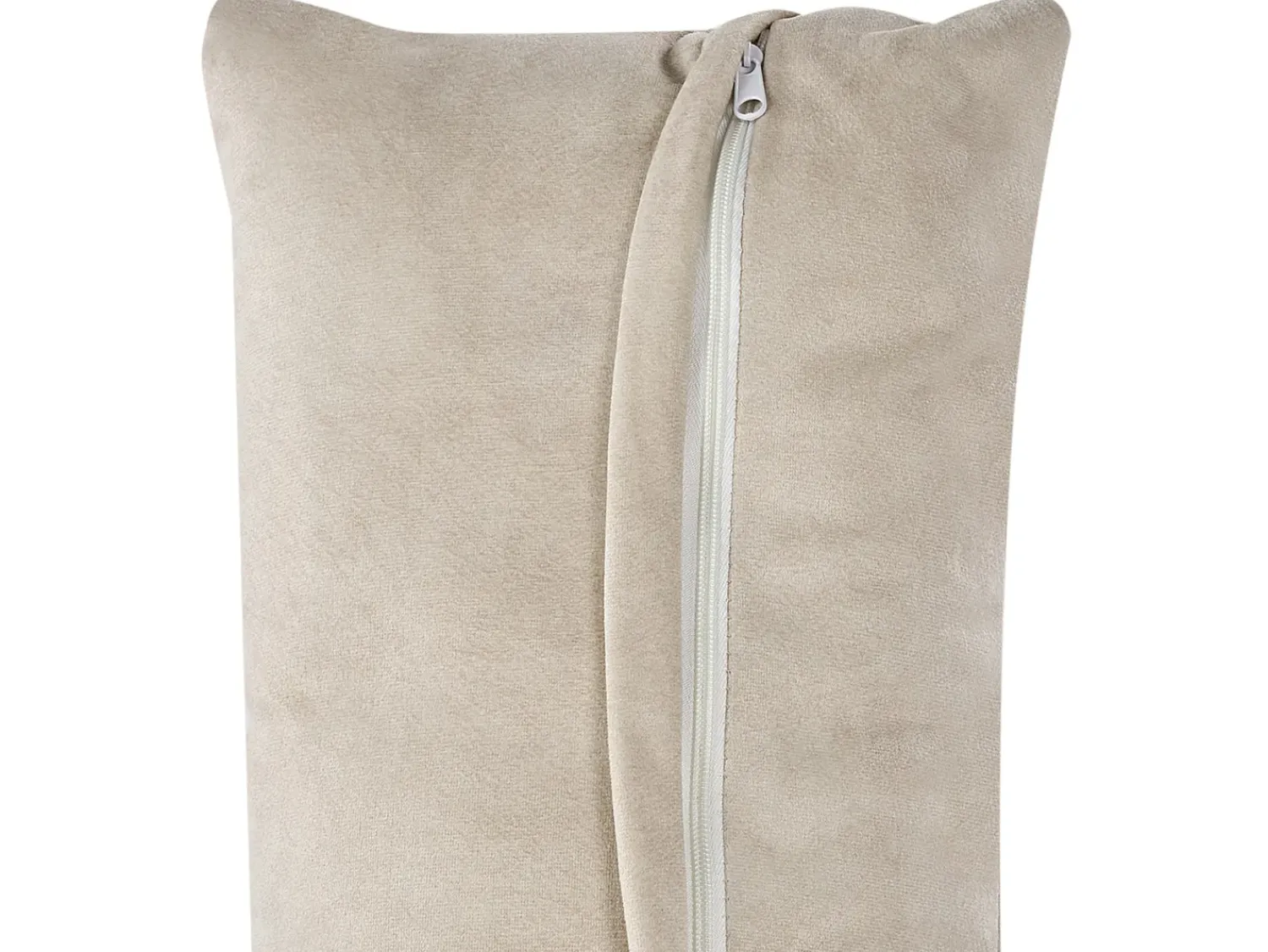 Sale Beliani Divano modulare 3 posti HELLNAR Velluto chiaro con ottomana Beige