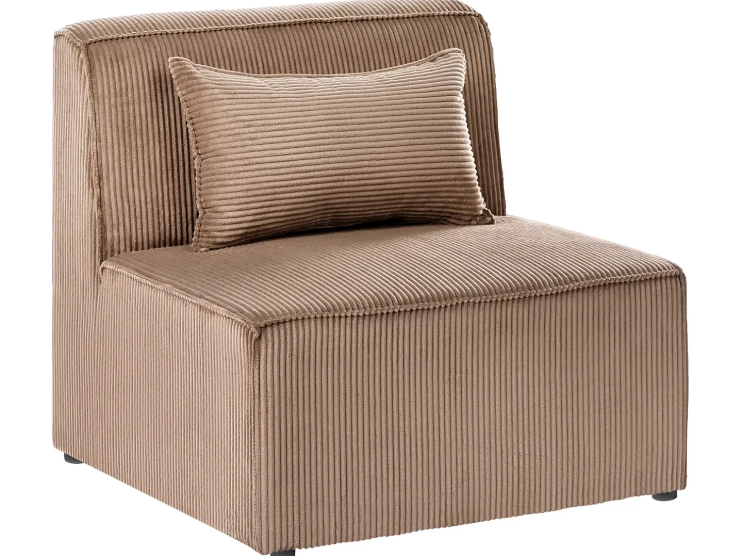 Divano modulare 3 posti LEMVIG Velluto a coste Beige sabbia