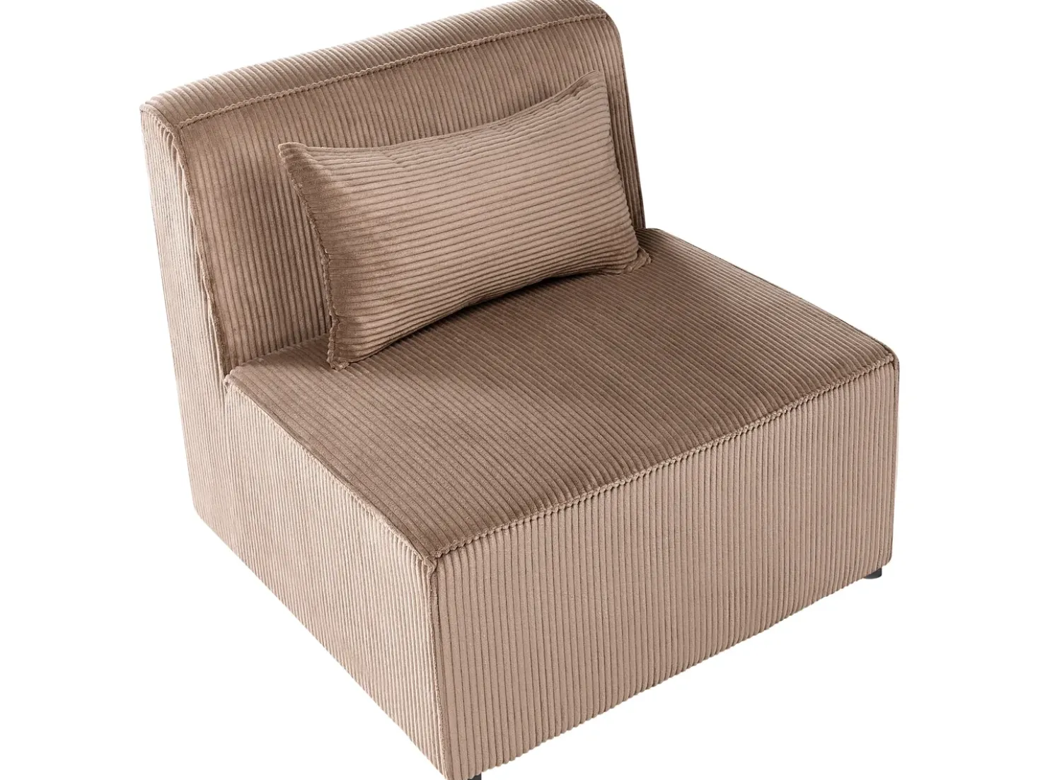 Divano modulare 3 posti LEMVIG Velluto a coste Beige sabbia