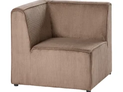 Divano modulare 2 posti LEMVIG Velluto a coste Beige sabbia