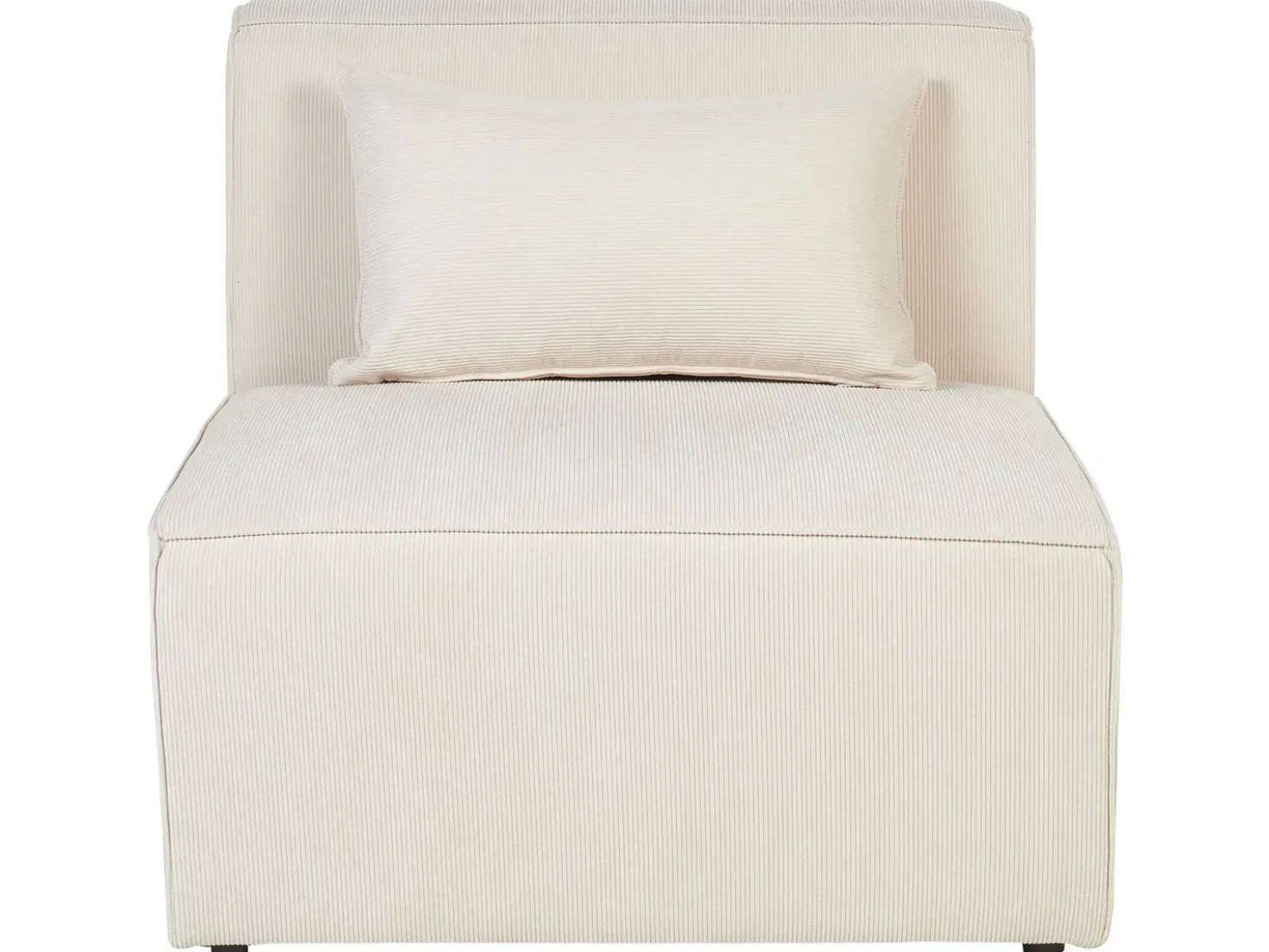 Divano modulare 3 posti LEMVIG Velluto a coste Beige chiaro con ottomana
