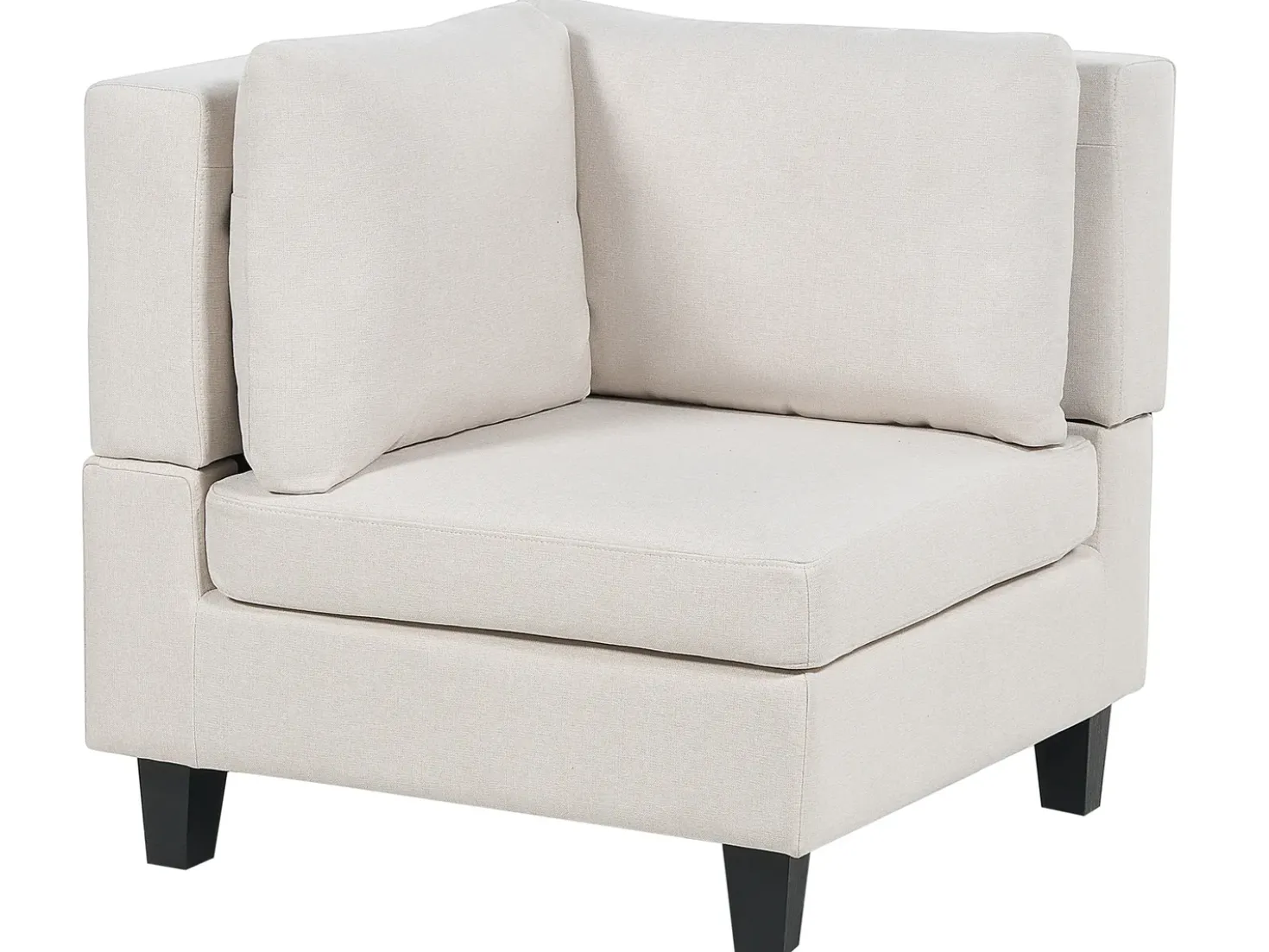 Divano modulare 3 posti UNSTAD Tessuto Beige chiaro con ottomana
