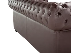 Outlet Beliani CHESTERFIELD Pelle naturale Marrone