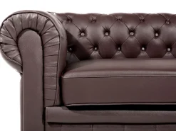 Outlet Beliani CHESTERFIELD Pelle naturale Marrone