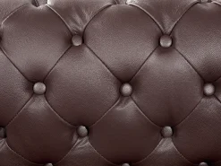 Outlet Beliani CHESTERFIELD Pelle naturale Marrone