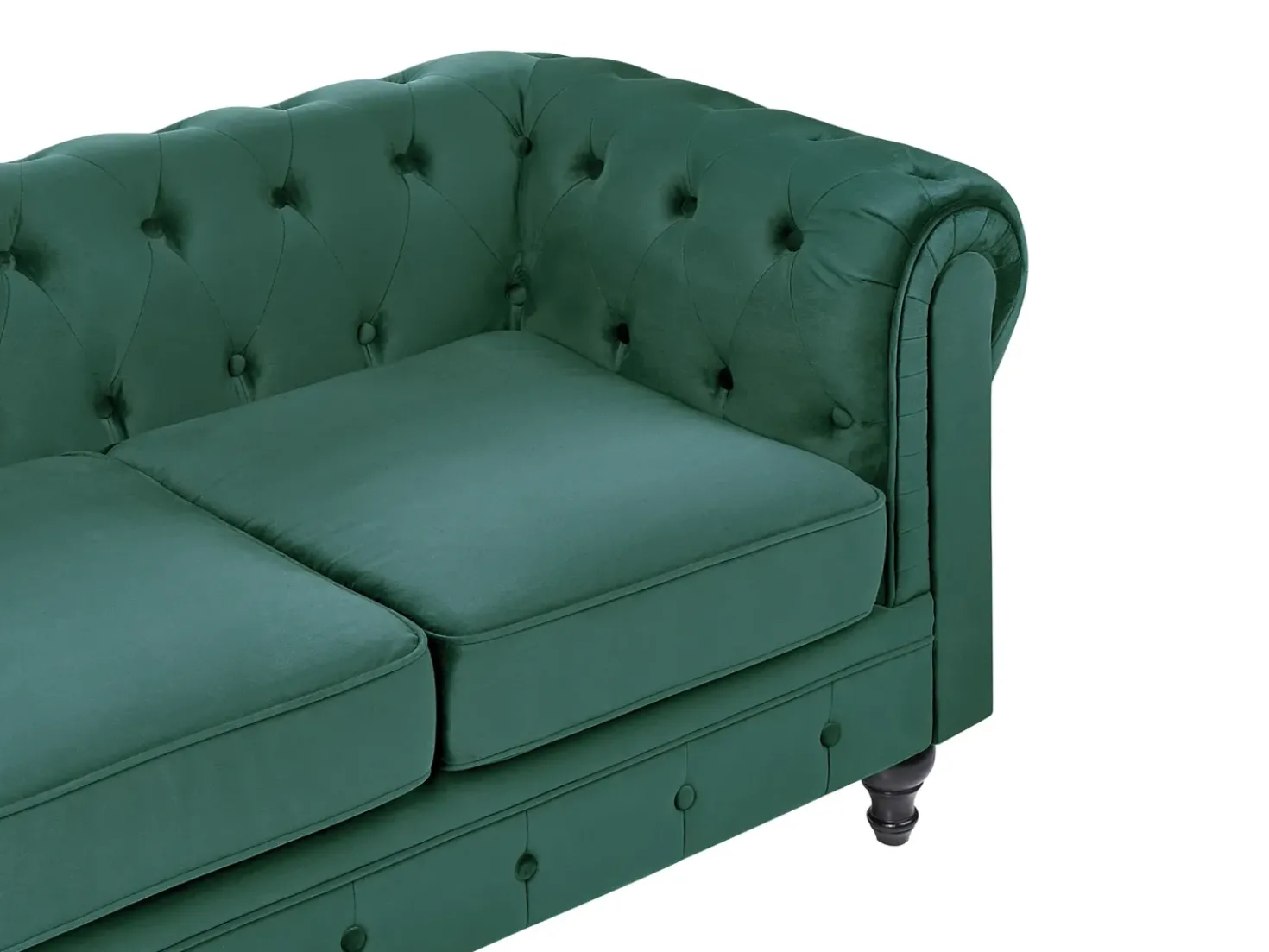 Divano 3 posti CHESTERFIELD Velluto Verde smeraldo