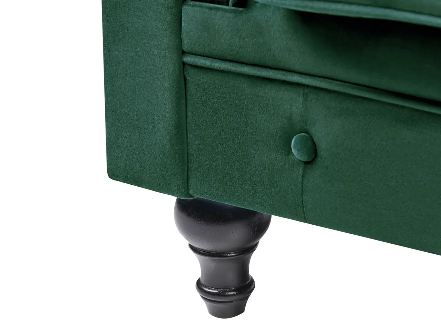 Divano 3 posti CHESTERFIELD Velluto Verde smeraldo