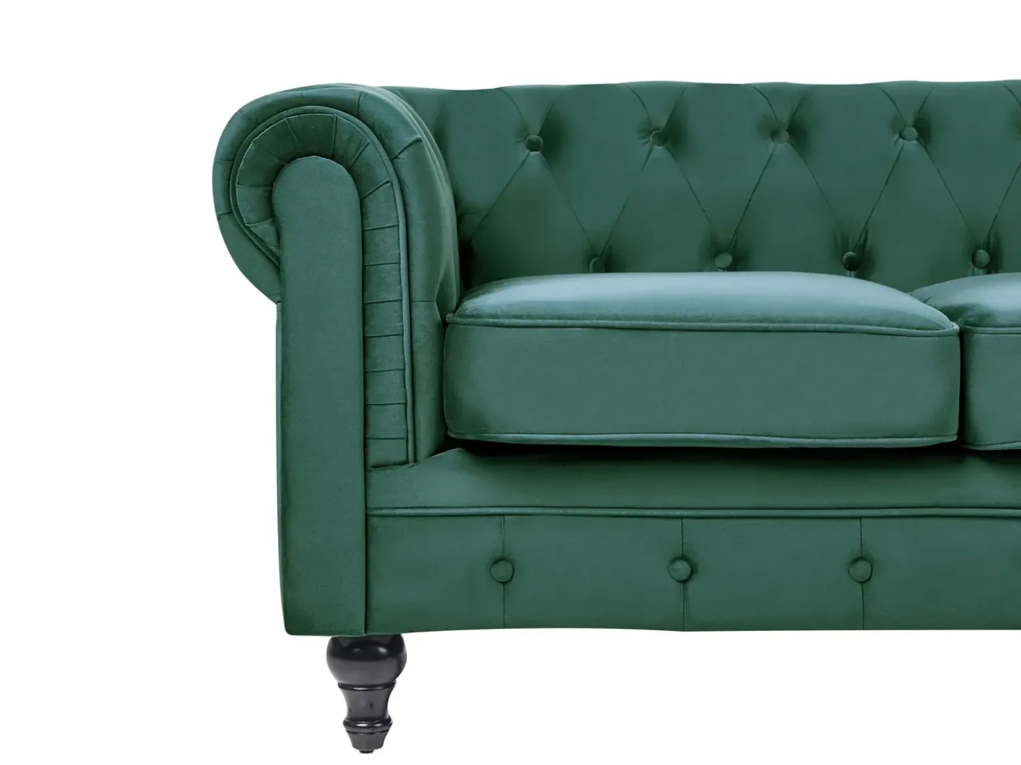 Divano 3 posti CHESTERFIELD Velluto Verde smeraldo