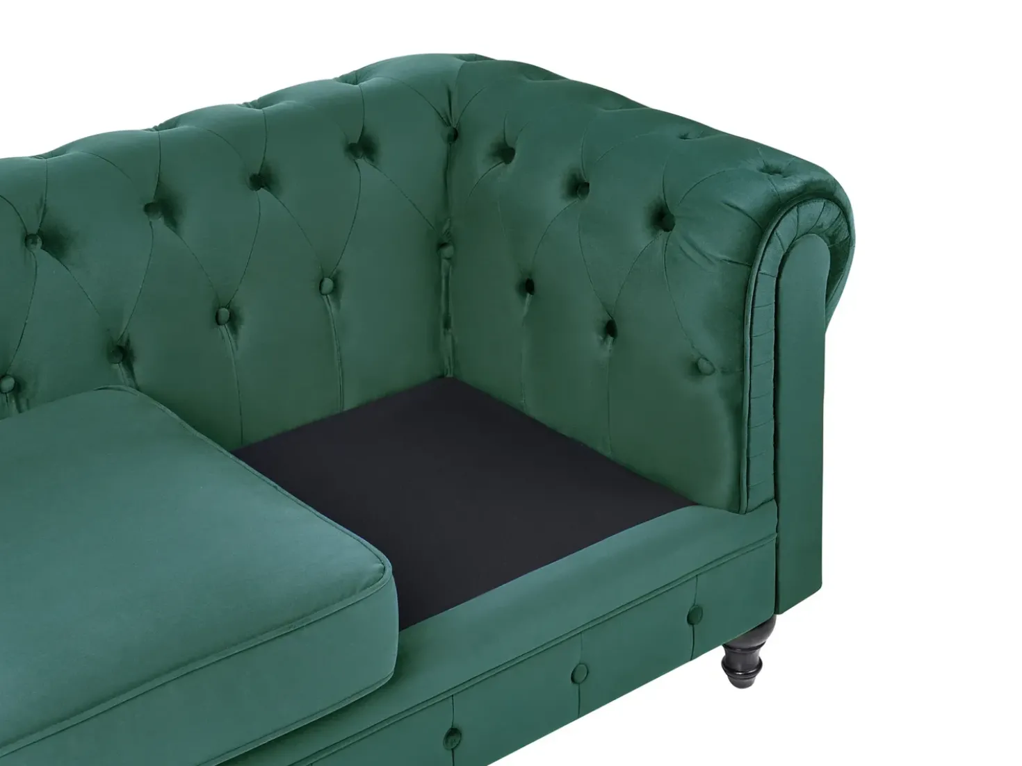 Divano 3 posti CHESTERFIELD Velluto Verde smeraldo