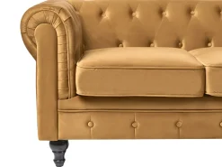 Divano 3 posti CHESTERFIELD Velluto Oro