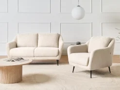 Divano 2 posti EIBY Bouclé Beige
