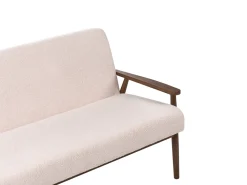 Divano 3 posti ESRUM Bouclé Marrone scuro/Beige