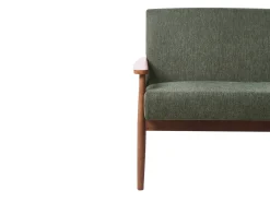 Divano 3 posti ESRUM Tessuto Marrone scuro/Verde