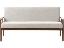Divano 3 posti ESRUM Tessuto Marrone scuro/Grigio