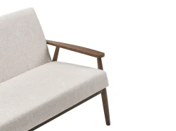 Divano 3 posti ESRUM Tessuto Marrone scuro/Beige