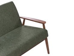 Divano 2 posti ESRUM Tessuto Marrone scuro/Verde