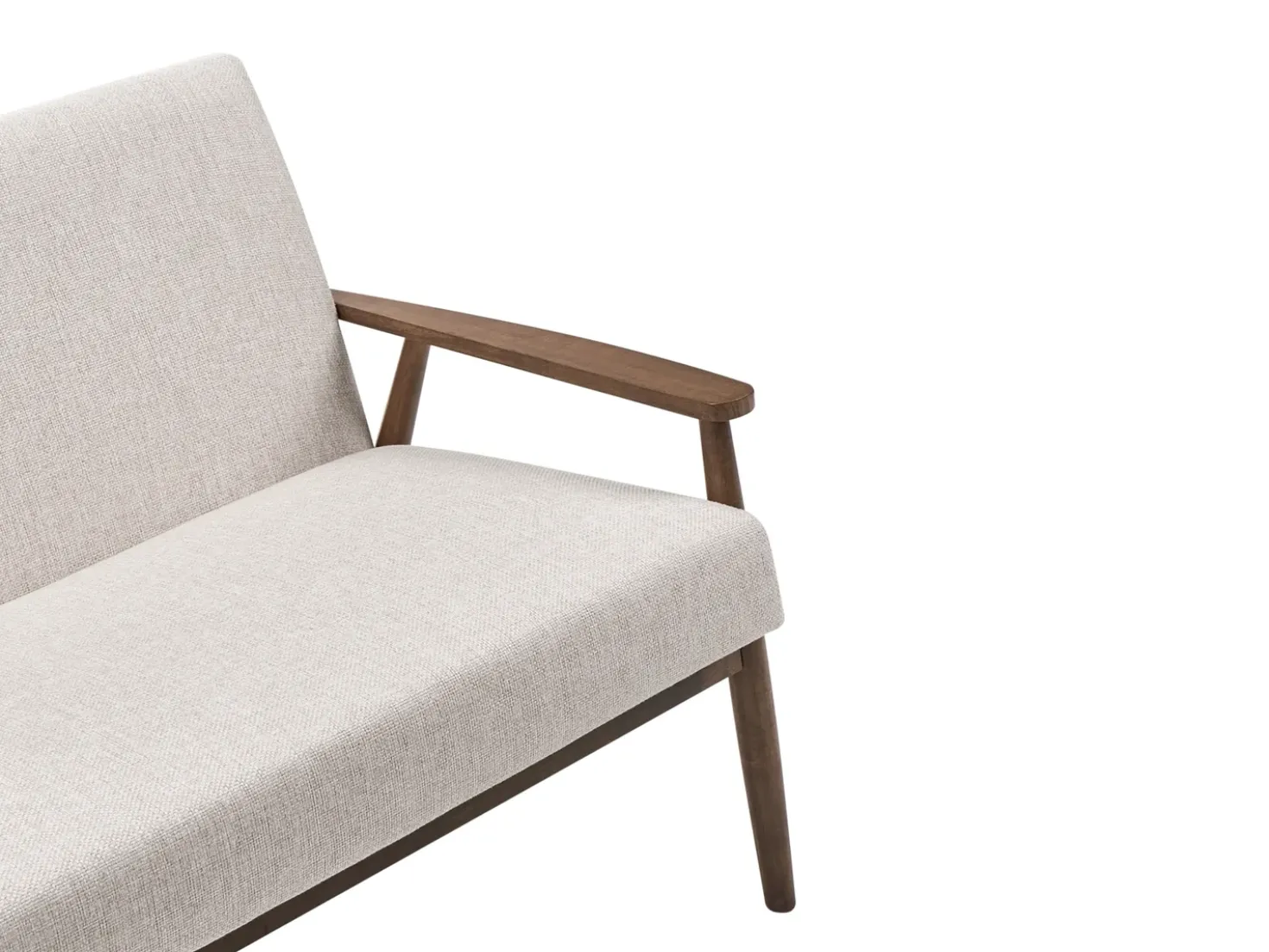 Divano 2 posti ESRUM Tessuto Marrone scuro/Beige