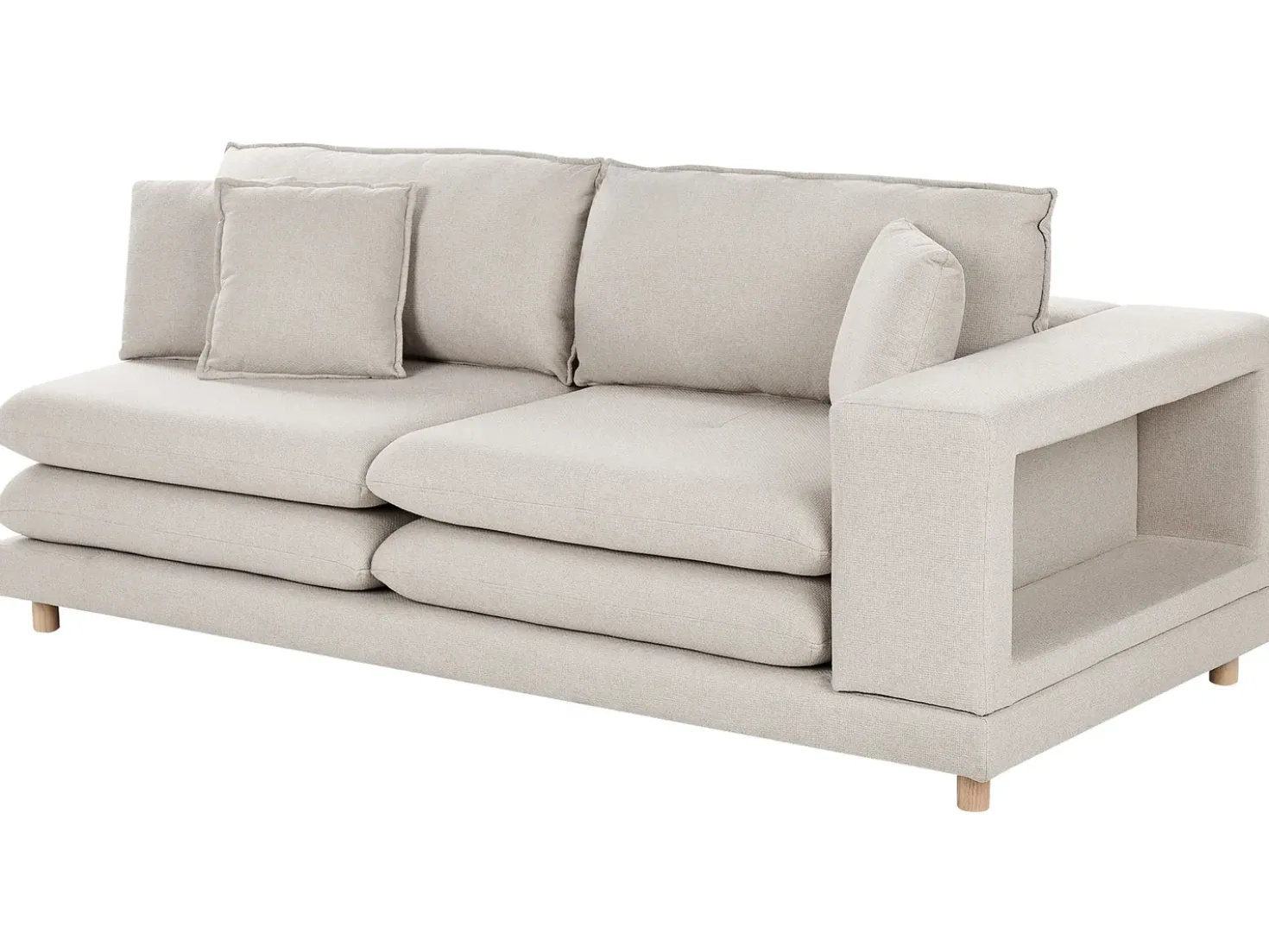 Divano 2 posti HEDEN Tessuto Beige con cuscino