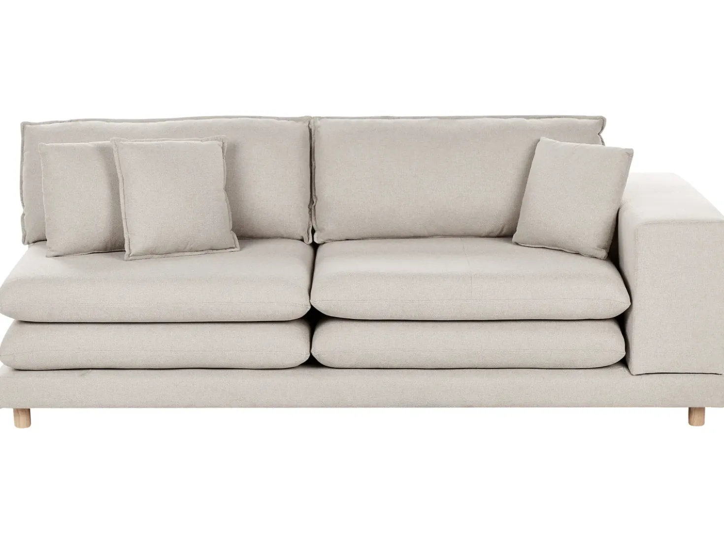Divano 2 posti HEDEN Tessuto Beige con cuscino