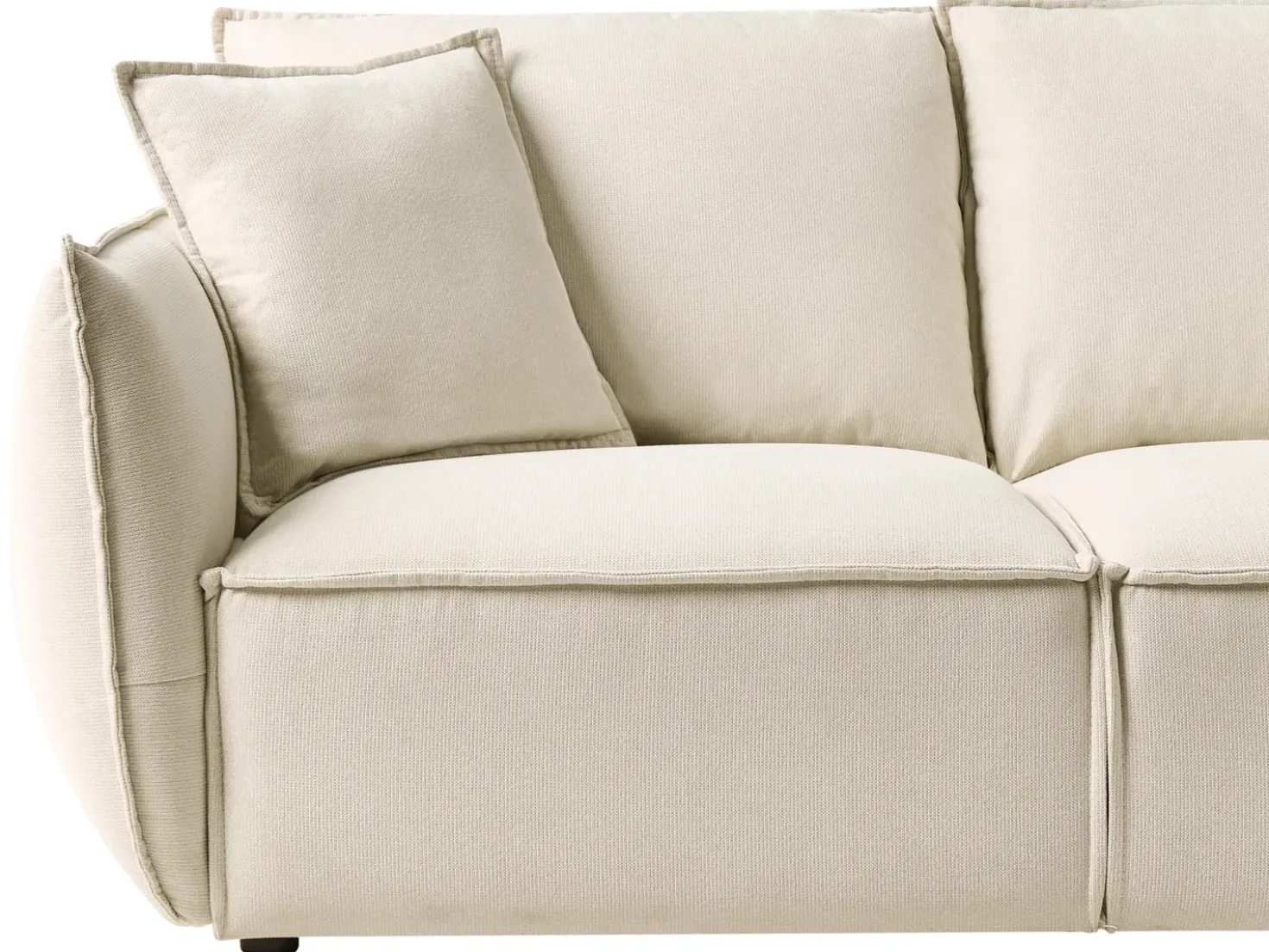 Divano 3 posti KUNES Tessuto Beige chiaro
