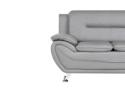 Divano 3 posti LEIRA Pelle sintetica Grigio