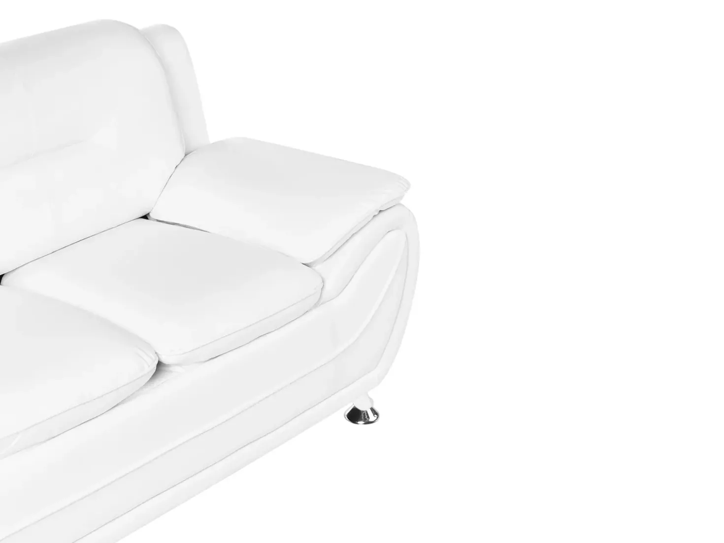 Divano 3 posti LEIRA Pelle sintetica Bianco