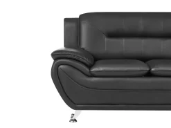 Divano 2 posti LEIRA Pelle sintetica Nero