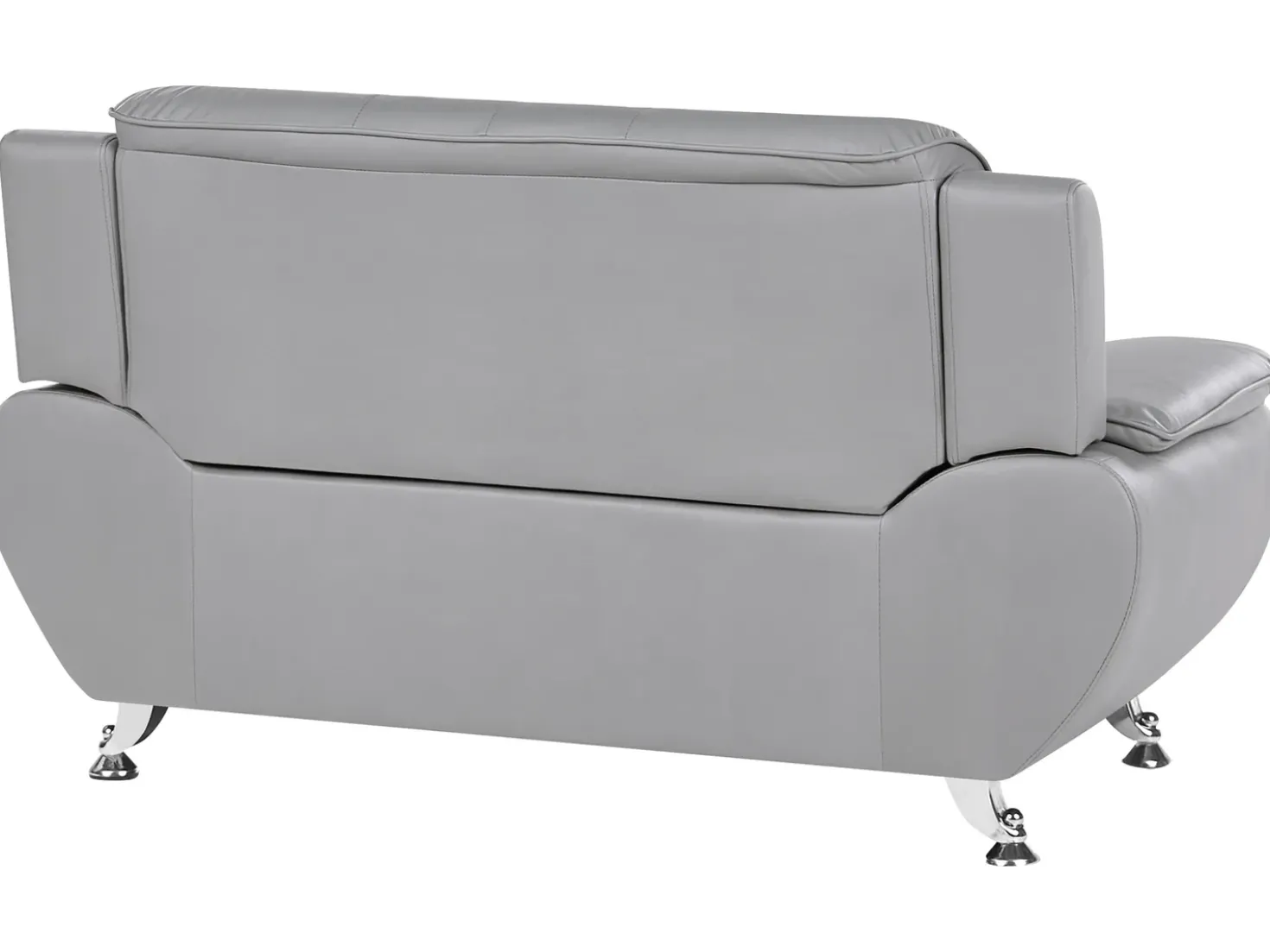 Divano 2 posti LEIRA Pelle sintetica Grigio