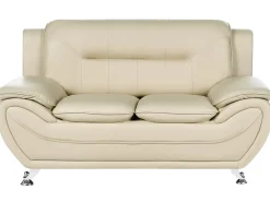 Divano 2 posti LEIRA Pelle sintetica Beige