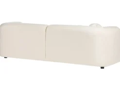 Divano 3 posti LEIREN Velluto Bianco sporco