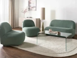 Divano 2 posti LOVBERG Tessuto Verde chiaro