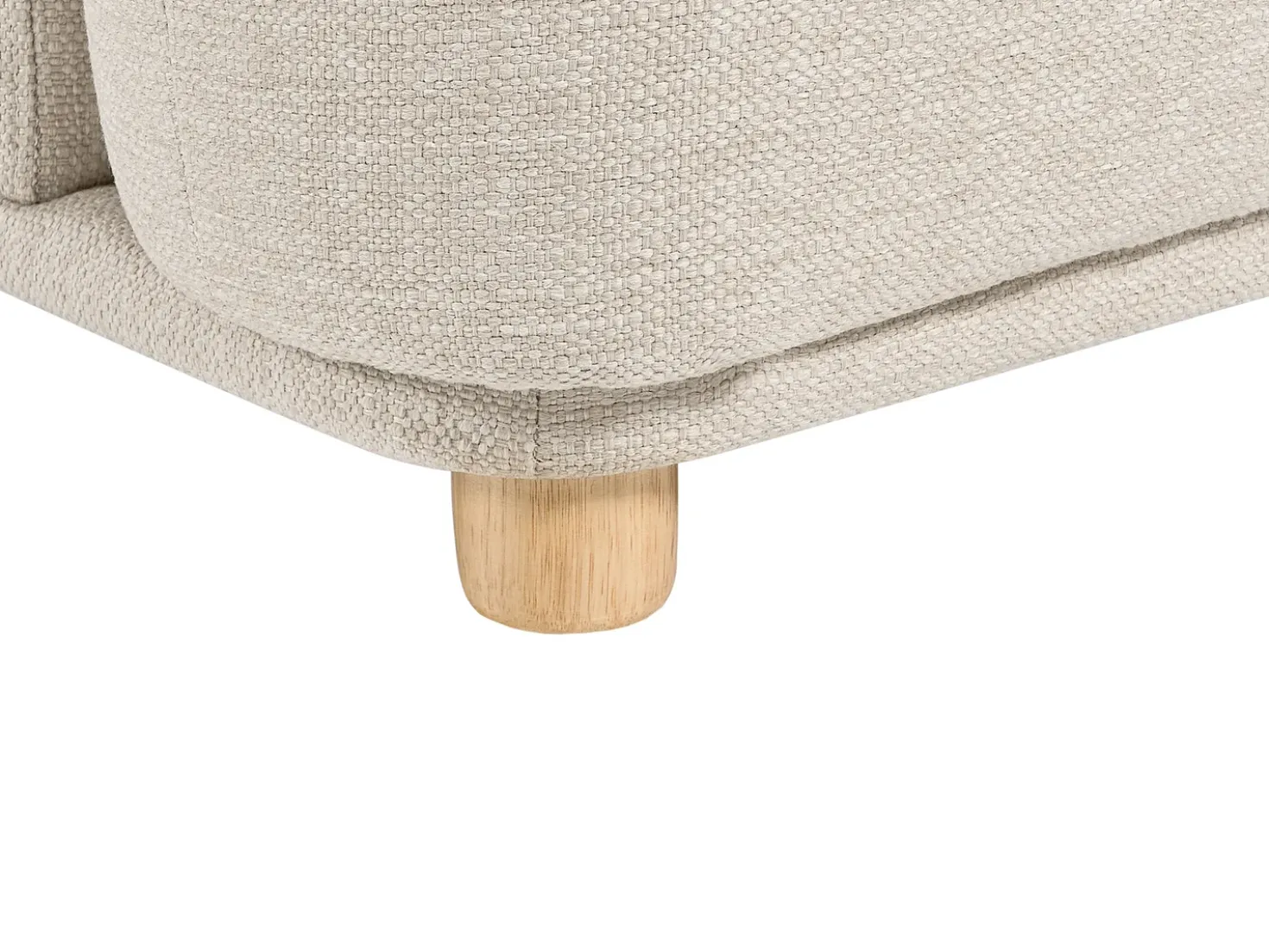 Divano 3 posti LUVOS Tessuto Beige chiaro
