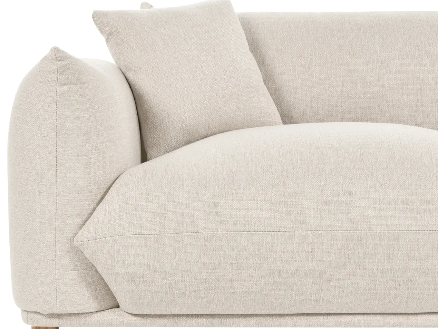 Divano 3 posti LUVOS Tessuto Beige chiaro