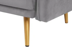 Divano 3 posti MAURA Velluto Grigio