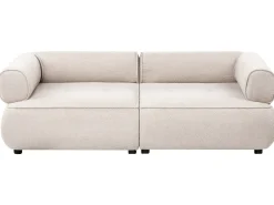 Divano 3 posti SALLA Bouclé Beige con ottomana