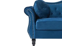 Divano 2 posti SKIEN Velluto Blu marino