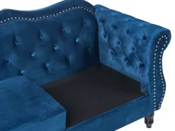 Divano 2 posti SKIEN Velluto Blu marino