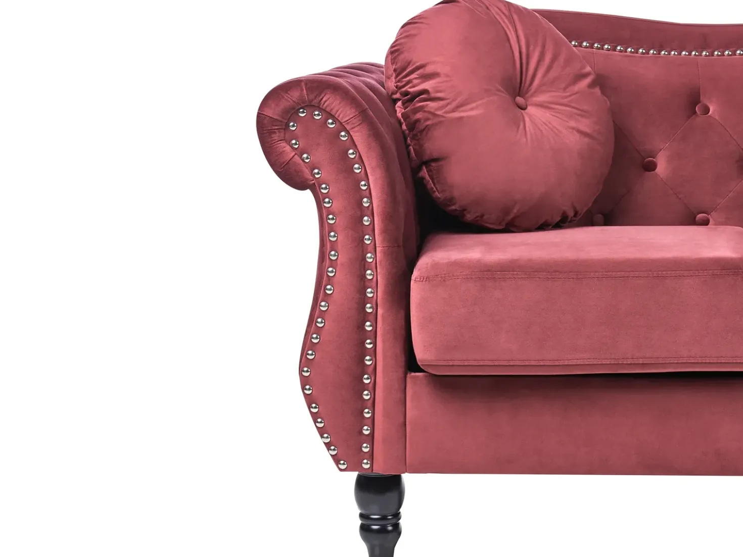 Divano 2 posti SKIEN Velluto Rosso scuro