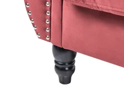 Divano 3 posti SKIEN Velluto Rosso scuro