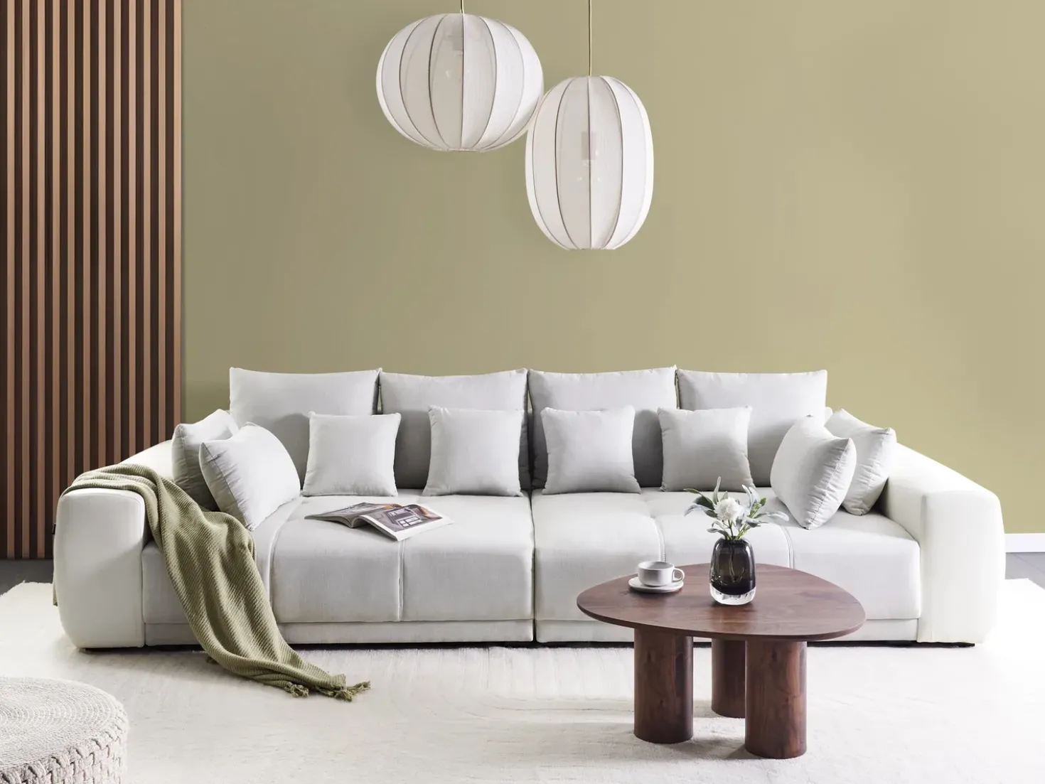 Divano 4 posti TORPO Tessuto Beige chiaro