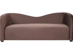 Divano 3 posti VELTADA Velluto Marrone scuro