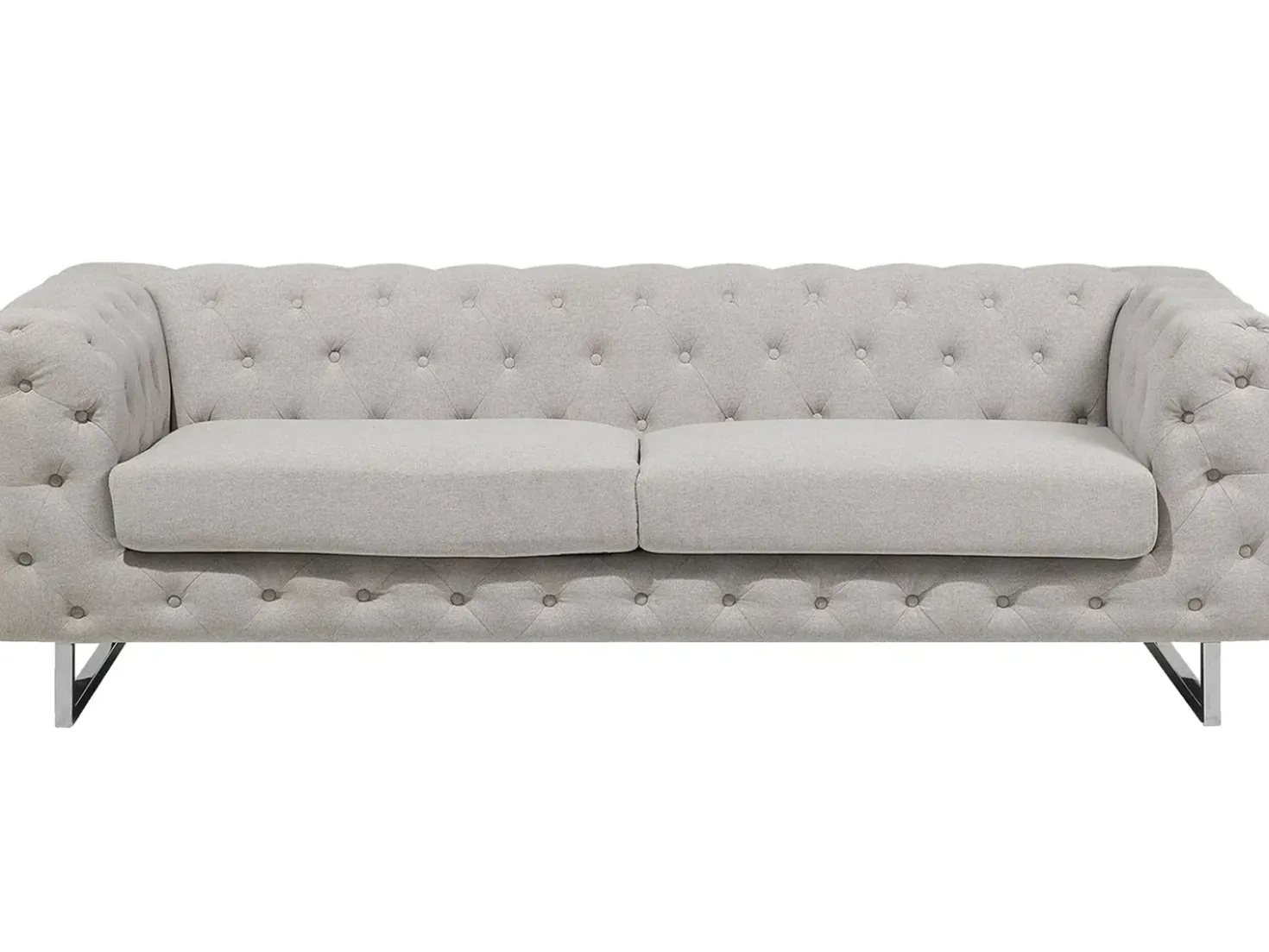 Divano 3 posti VISSLAND Tessuto Beige chiaro