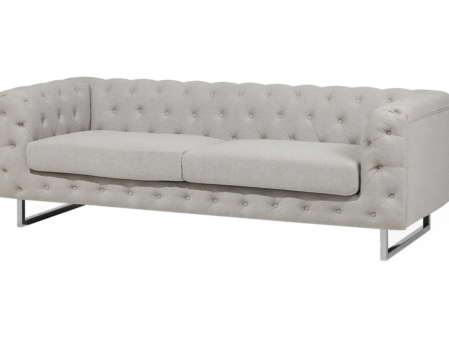 Divano 3 posti VISSLAND Tessuto Beige chiaro