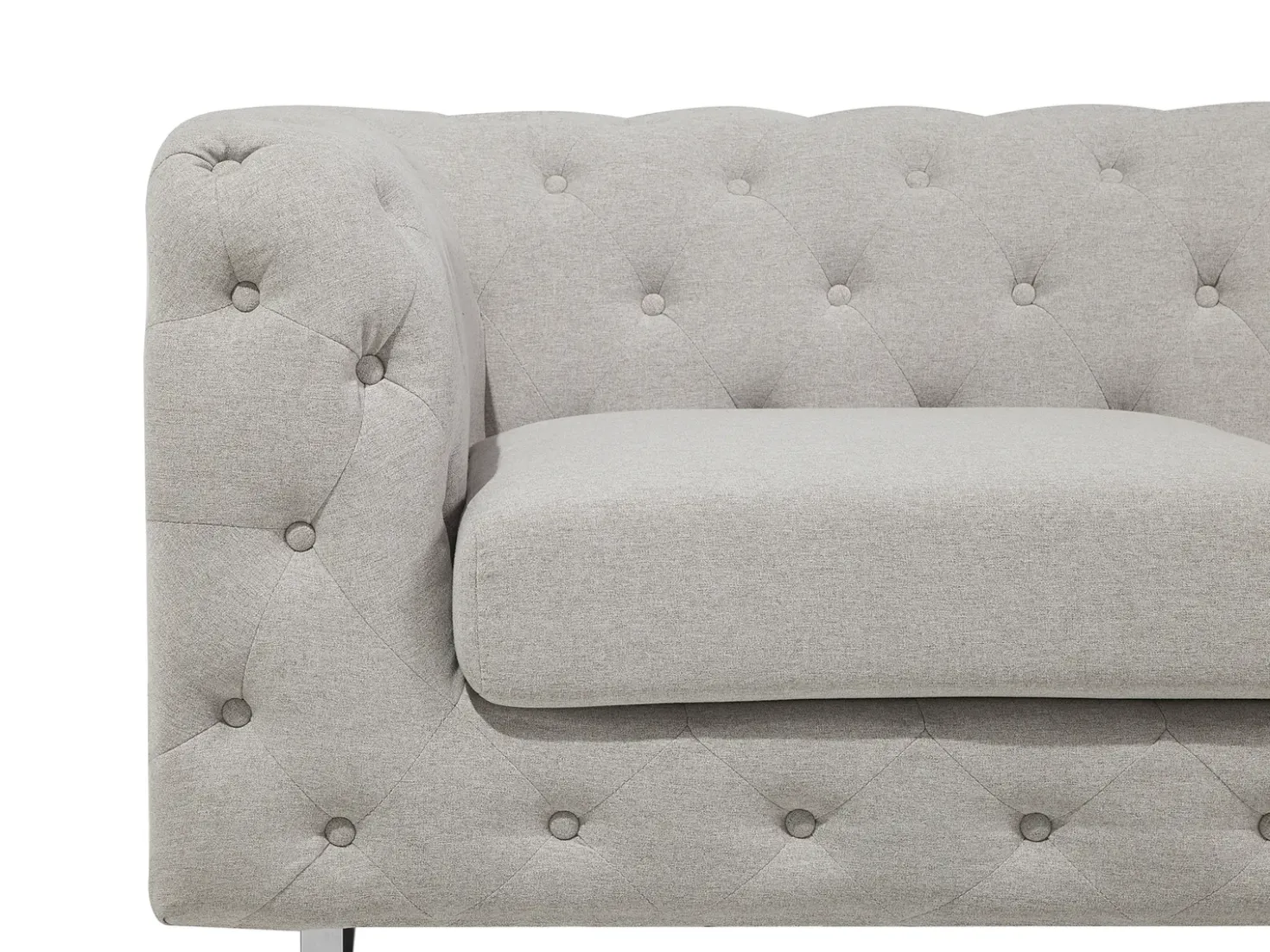 Divano 3 posti VISSLAND Tessuto Beige chiaro