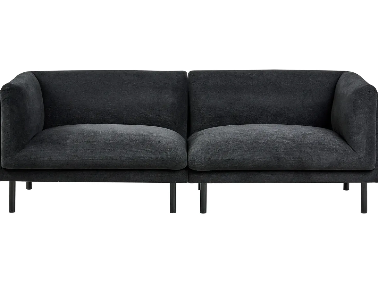 Divano 3 posti VORGOD Tessuto Nero