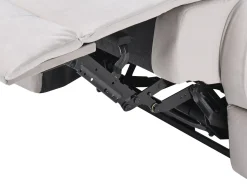 Divano reclinabile elettrico 2 posti BERGEN Velluto Beige chiaro con porta USB