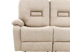 Divano reclinabile manuale 3 posti BERGEN Tessuto Beige