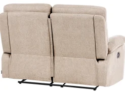 Divano reclinabile manuale 2 posti BERGEN Tessuto Beige