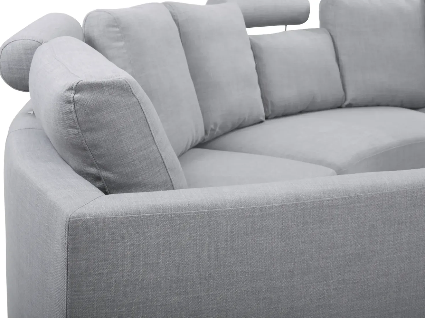 Divano semicircolare 7 posti ROTUNDE Tessuto Grigio chiaro